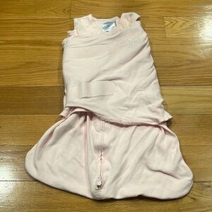 Halo girls pink cotton sleep sack swaddle size Newborn.